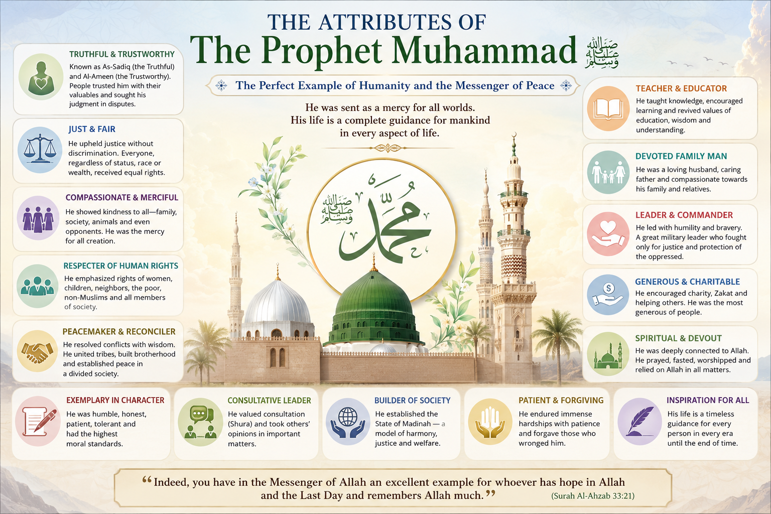 From the Restoration of Humanity to World Peace Truthful and Trustworthy: The Messenger of Peace